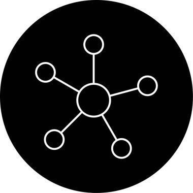 Molekül Vektör Şekil Simgesi Tasarımı