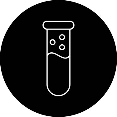 Test tübü simgesinin vektör illüstrasyonu