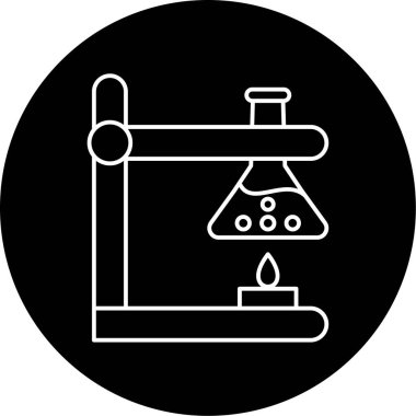 Vektör Bunsen Yakıcı Kabartma Simgesi Tasarımı