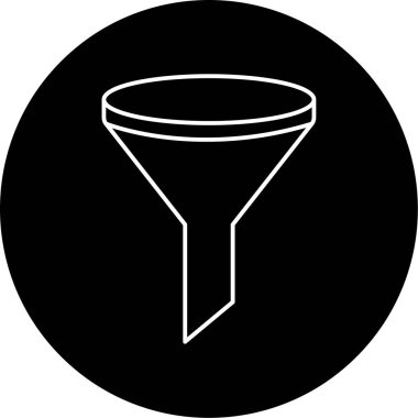 Vektör Huni Kabartma Simgesi Tasarımı