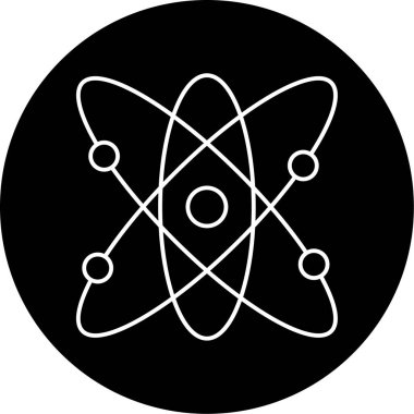 atom simgesi vektör illüstrasyonu