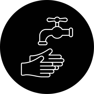 Elle Yıka Vektör Kabartma Simgesi Tasarımı