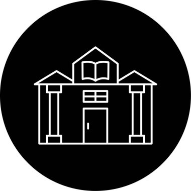 Üniversite simgesi, illüstrasyon, beyaz arkaplan üzerindeki vektör