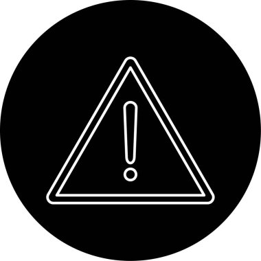 Uyarı simgesinin vektör illüstrasyonu