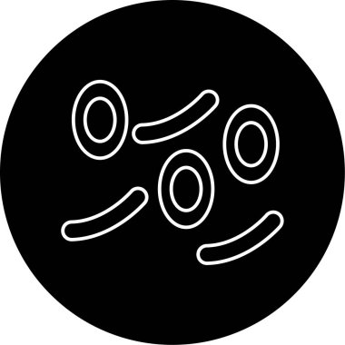 Hücreler Vektör Kabartma Simgesi Tasarımı