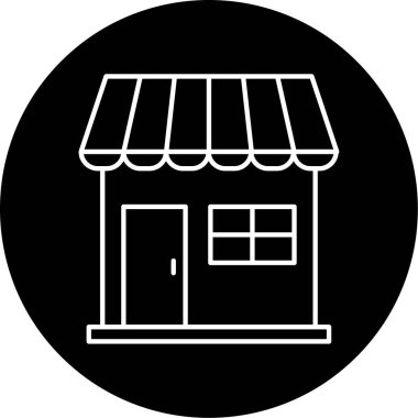 Dükkan. Web simgesi basit illüstrasyon