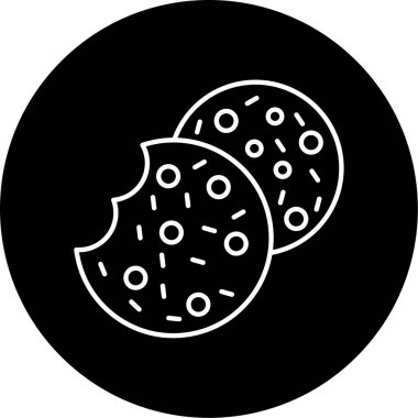 Kurabiye Vektörü Şekil Simgesi Tasarımı