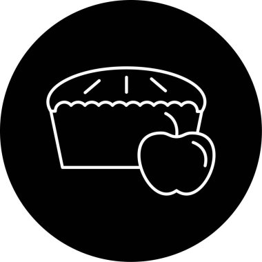 elmalı turta vektör resimleme simgesi