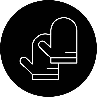 Fırın eldiveni simgesinin vektör çizimi