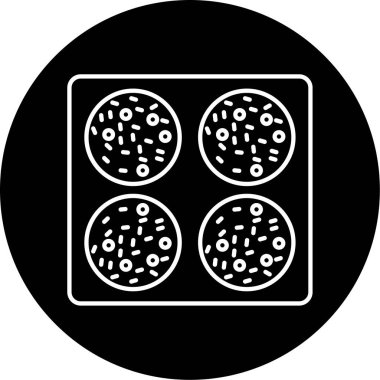 Kurabiye pişirme simgesinin vektör çizimi