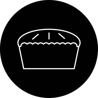 Bir pasta simgesinin vektör illüstrasyonu