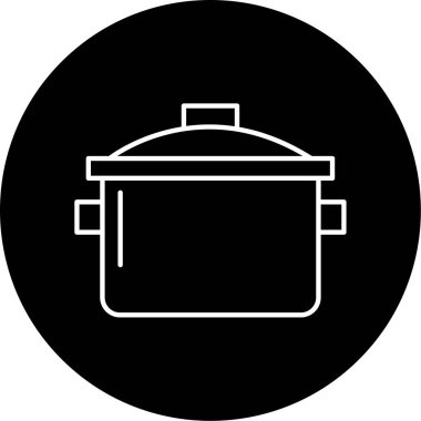 yemek pot simgesi vektör çizimi grafik tasarımı