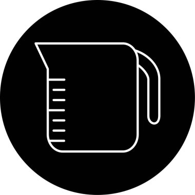 Ölçme Kadehi Vektörü Kabartma Simgesi Tasarımı