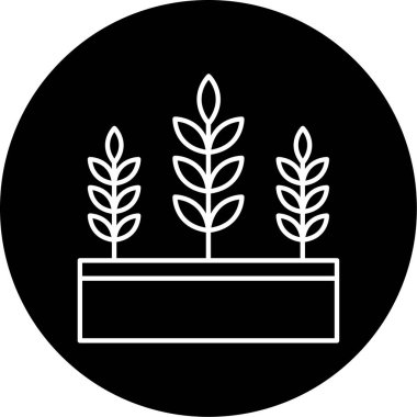 Buğday Vektörü Kabartma Simgesi Tasarımı