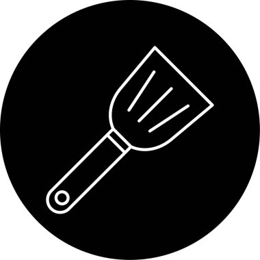 Bir spatula simgesinin vektör illüstrasyonu