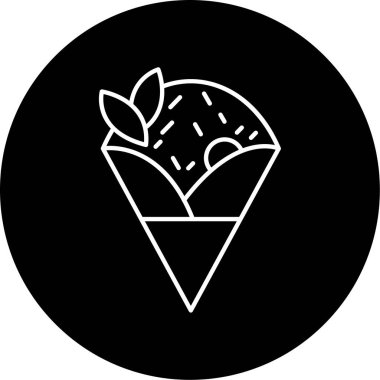 Crepe simgesinin vektör illüstrasyonu