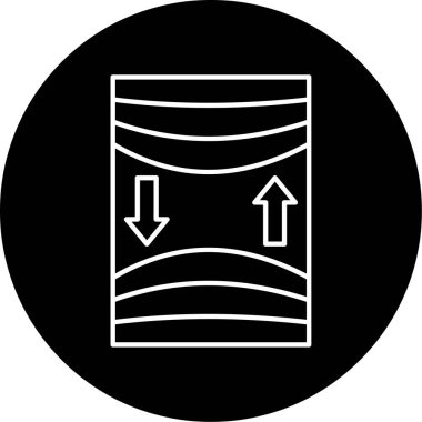 Vektör Elastisite Glyph Simgesi Tasarımı