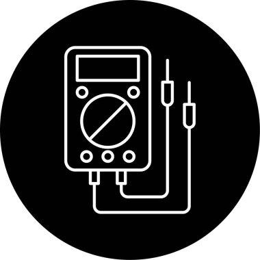 Vektör Voltmetre Glyph Simgesi Tasarımı