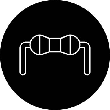 Vektör Direnci Kabartma Simgesi Tasarımı