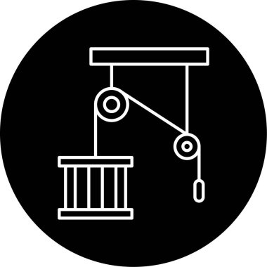 Vektör Makina Kabartma Simgesi Tasarımı