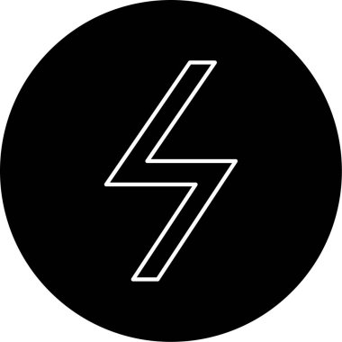 Şimşek simgesinin vektör illüstrasyonu