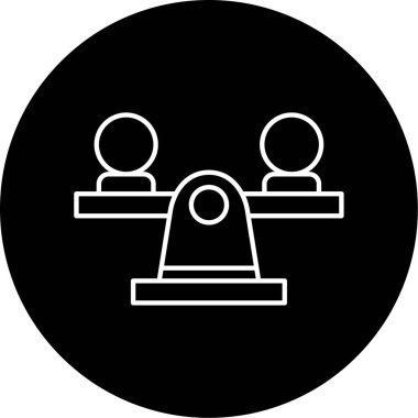 Vektör Dengesi Dönüşüm Simgesi Tasarımı