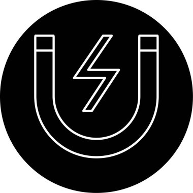 Mıknatıs Gücü Vektör Sembol Tasarımı