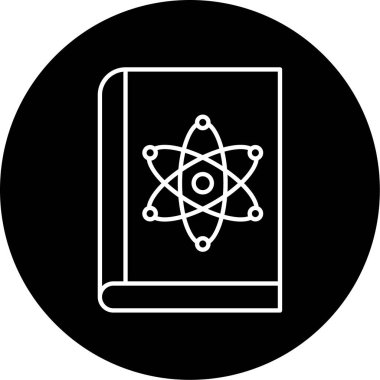 Bir fizik kitabı simgesinin vektör illüstrasyonu