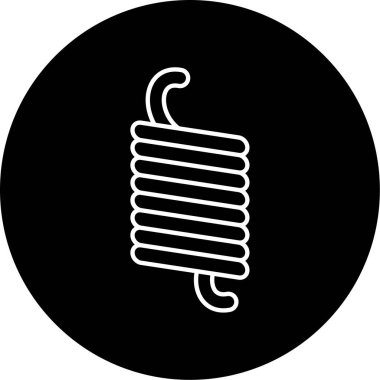 Elastik Bahar Vektörü Kabartma Simgesi Tasarımı 