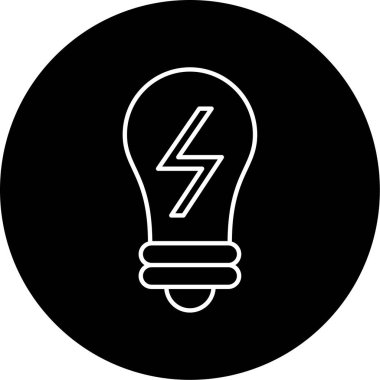 Vektör ampul ikonu, illüstrasyon. düz tasarım biçimi