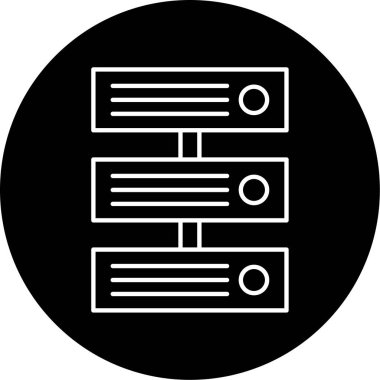 Sunucu. Web simgesi vektör illüstrasyonu