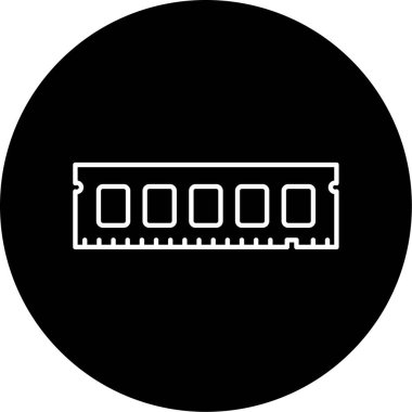  Ram Bellek Vektörü Şekil Simgesi Tasarımı