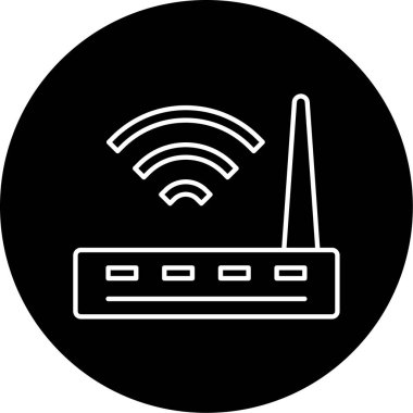 WIFI Yönlendirici simgesinin vektör çizimi 