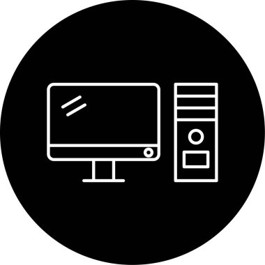 Bilgisayar. Web simgesi basit illüstrasyon