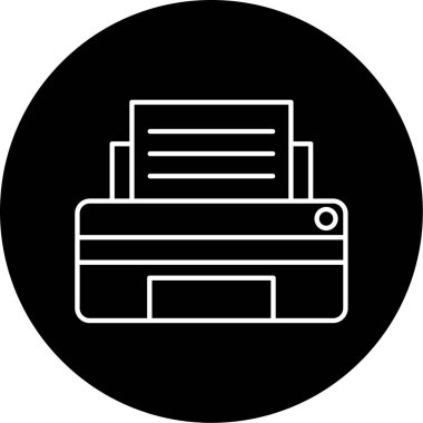 Yazıcı simgesinin vektör illüstrasyonu