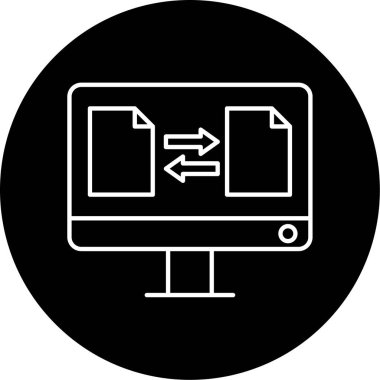 Dosya Aktarım simgesinin vektör illüstrasyonu