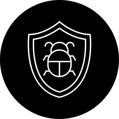 Antivirüs simgesinin vektör çizimi