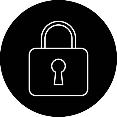 Kilit simgesinin vektör illüstrasyonu