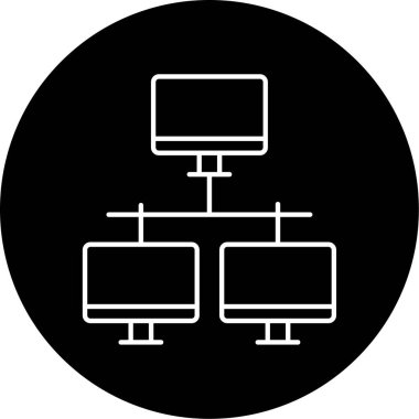 Yerel Alan simgesi vektör illüstrasyonu