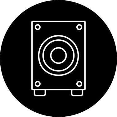 Subwoofer Vector Glyph Icon Design 