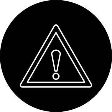 Uyarı işareti simgesinin vektör illüstrasyonu