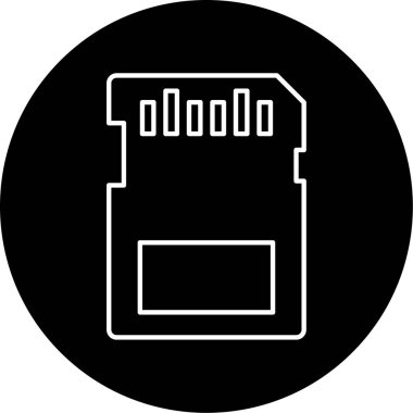 Mikro SD Kart Vektör Sembol Tasarımı