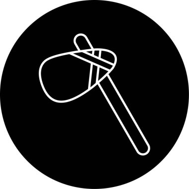 Taş Balta Vektör Sembol Tasarımı 