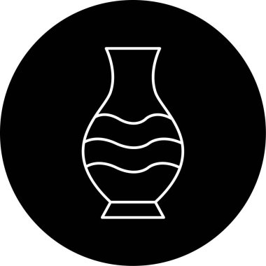 Vazo Vektörü Şekil Simgesi Tasarımı