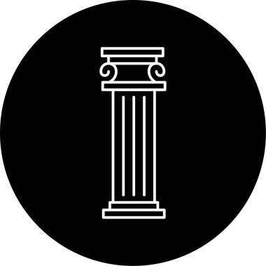 Yunan sütun simgesinin vektör illüstrasyonu