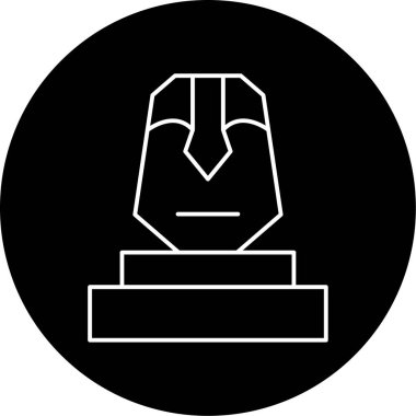 Moai Vektör Şekil Simgesi Tasarımı