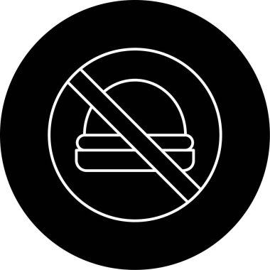 Yiyecek Vektörü Kabartma Simgesi Tasarımı Yok