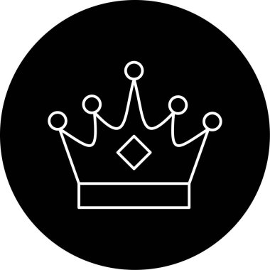 Taç simgesi, vektör illüstrasyonu