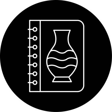 Müze Kitap Vektörü Kabartma Simgesi Tasarımı