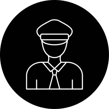 Bir Güvenlik Muhafızı simgesinin vektör çizimi